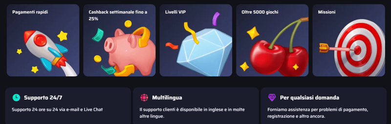 Principali vantaggi offerti da BDMBet Casino