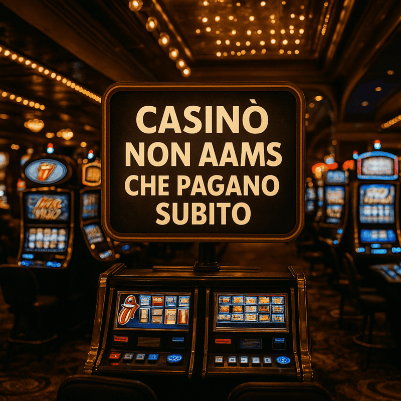 Casinò non AAMS con prelievo immediato