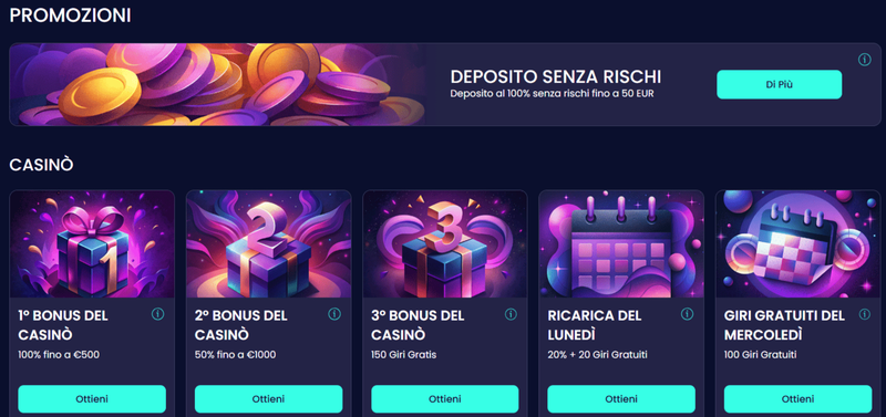 Bonus e promozioni esclusive su BoomsBet Casino per giocatori italiani