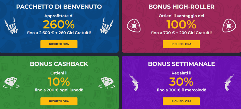 Panoramica promozioni e bonus disponibili su Rolling Slots Casino