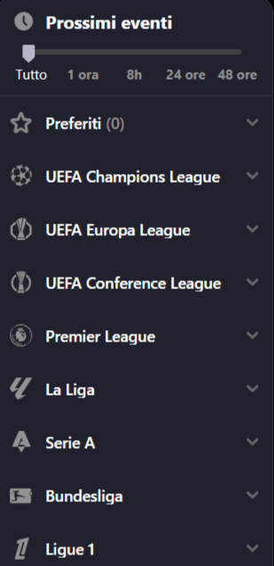 Eventi sportivi disponibili per le scommesse su Librabet