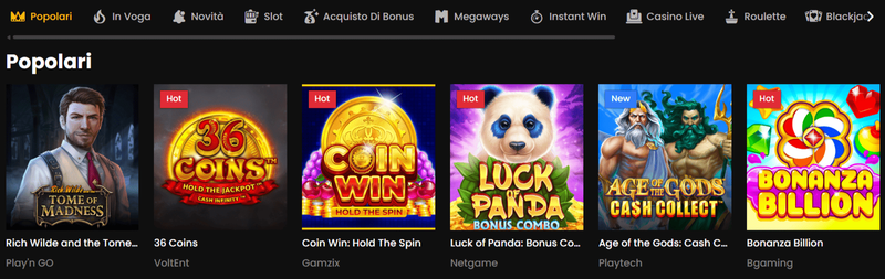 Slot popolari disponibili su Wild Tokyo Casino